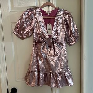 LoveShackFancy Gabriella Dress Palm Beach Pink in Size Small